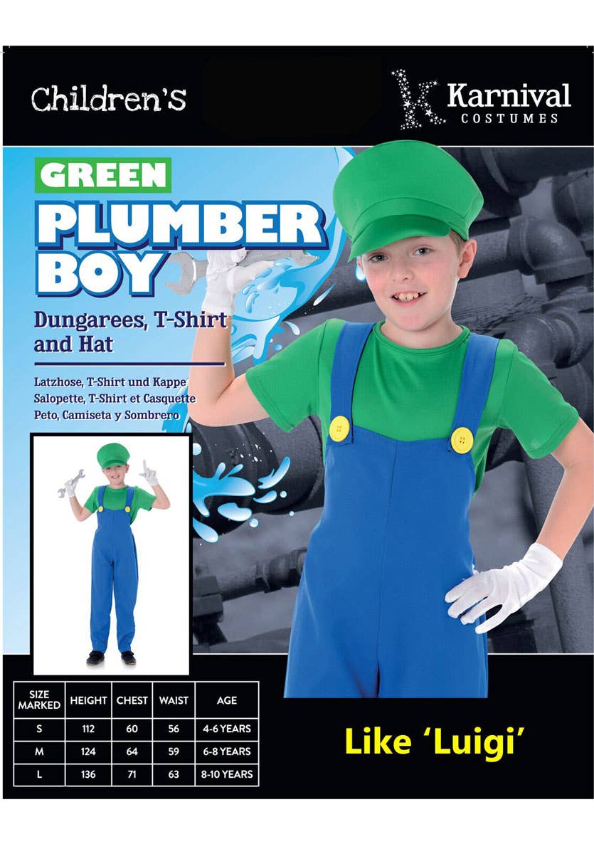 Green Plumber Boy Book Week Costume Packaging Image