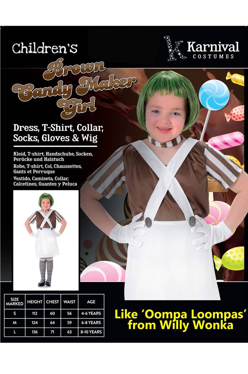 Brown Candy Maker Girls Fancy Dress Costume Packaging Image