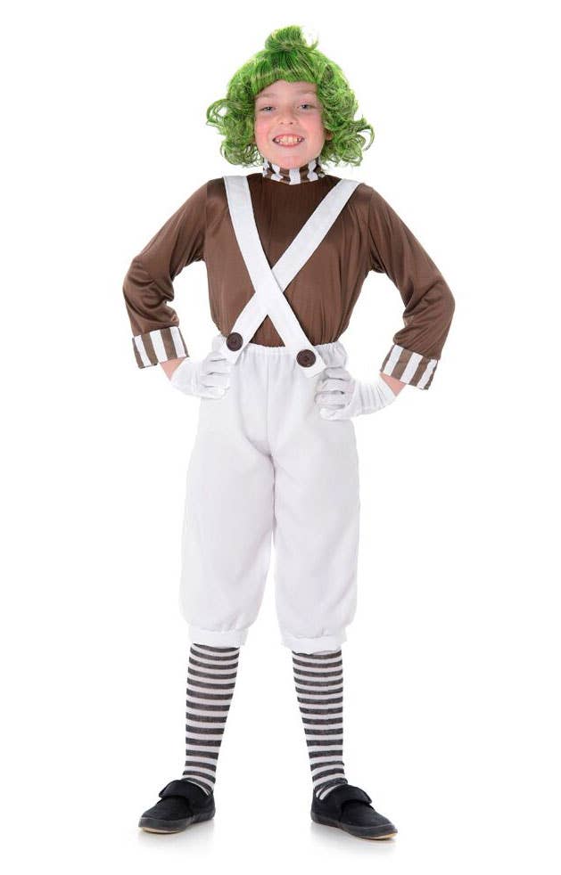 Brown Candy Maker Oompa Loompa Boys Costume | KIDS BOOK WEEK COSTUMES