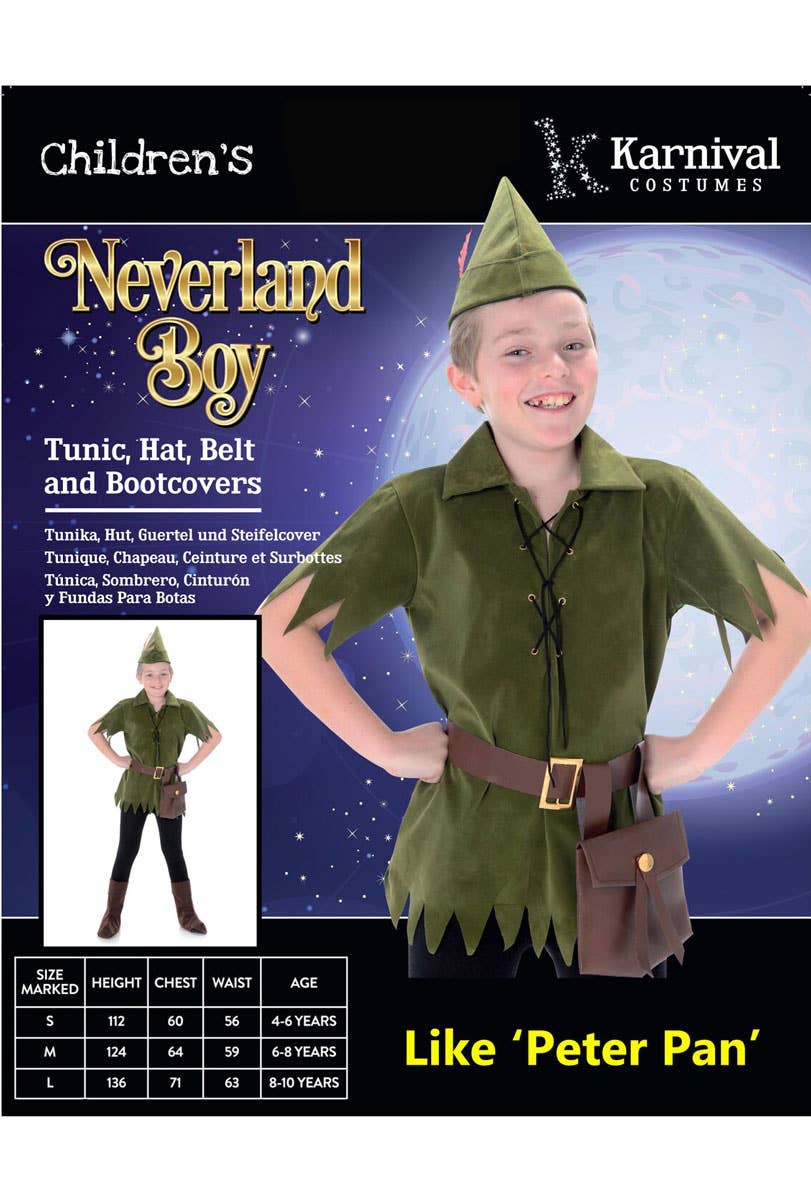 Boys Peter Pan Book Week Fancy Dress Costume Package Image