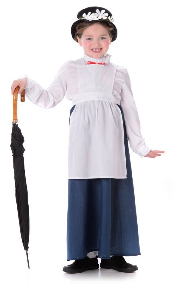 Victorian Nanny Girl's Historical Suffragette Costume - Main Image