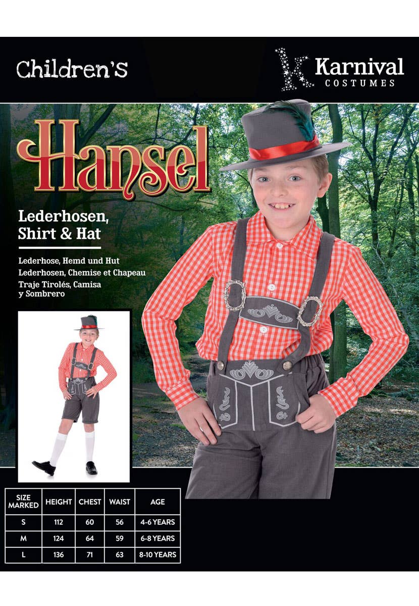 Boys Hansel Fairytale Fancy Dress Costume Packaging Image