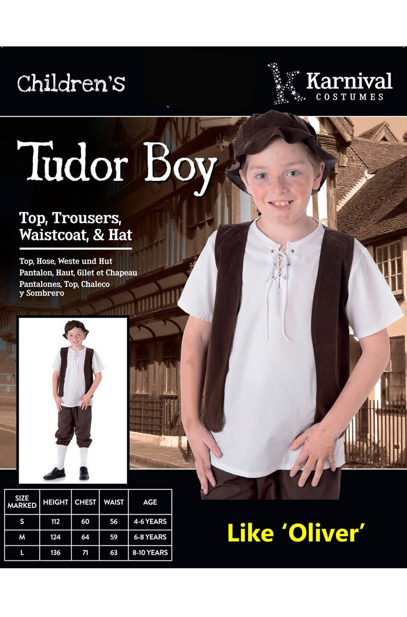 Kids Tudor Boy Fancy Dress Costume | Tudor Boys Book Week Costume