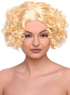 Image of Curly Blonde Bob Womens 1920s Flapper Costume Wig