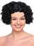 Short Black Women's Black Bob Curly Wig  Costume Accessory 