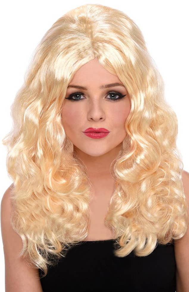 Image of Beehive Babe Womens 1960s Blonde Costume Wig