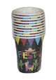 10 Pack Mexican Themed Black Party Cups - Main Image