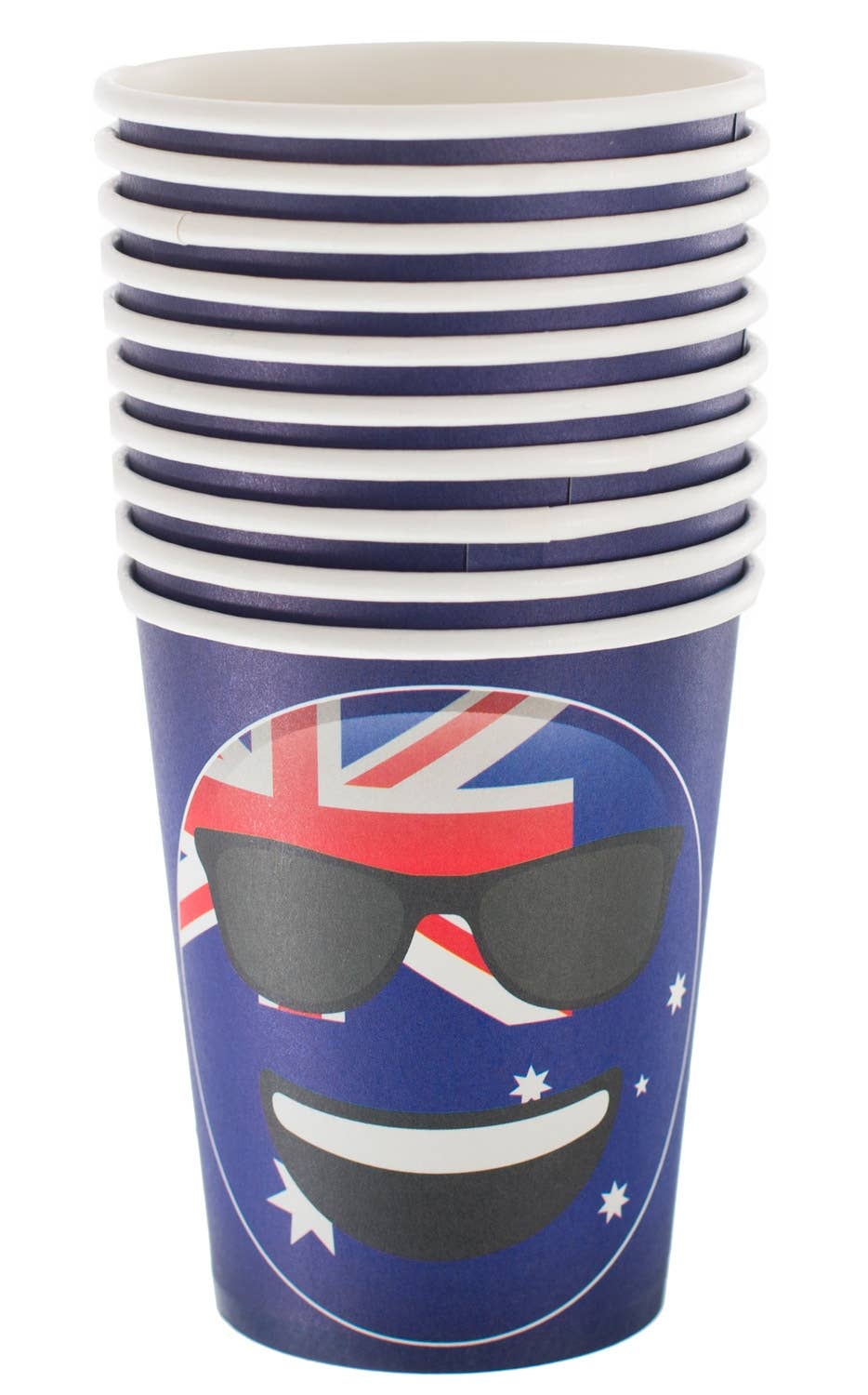 Sunglasses Emoji Australia Day Party Cups 10 Pack 