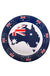 Aussie Flag and Map Novelty Paper Plates Australia Day Merchandise - Main Image