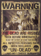 Warning Zombie Sign Halloween Decoration