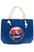 Navy Blue Australia Day Heart Eyes Emoji Face Flag Beach Bag  Australia Day Merchandise - Main Image