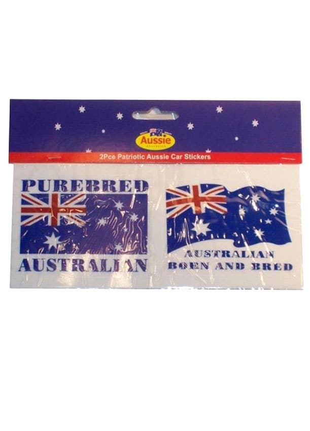 Aussie Flag Patriotic Car Stickers Two Pack Australia Day Merchandise - Main Image