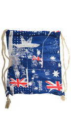 Image of Australian Flags Canvas Backpack Beach Bag