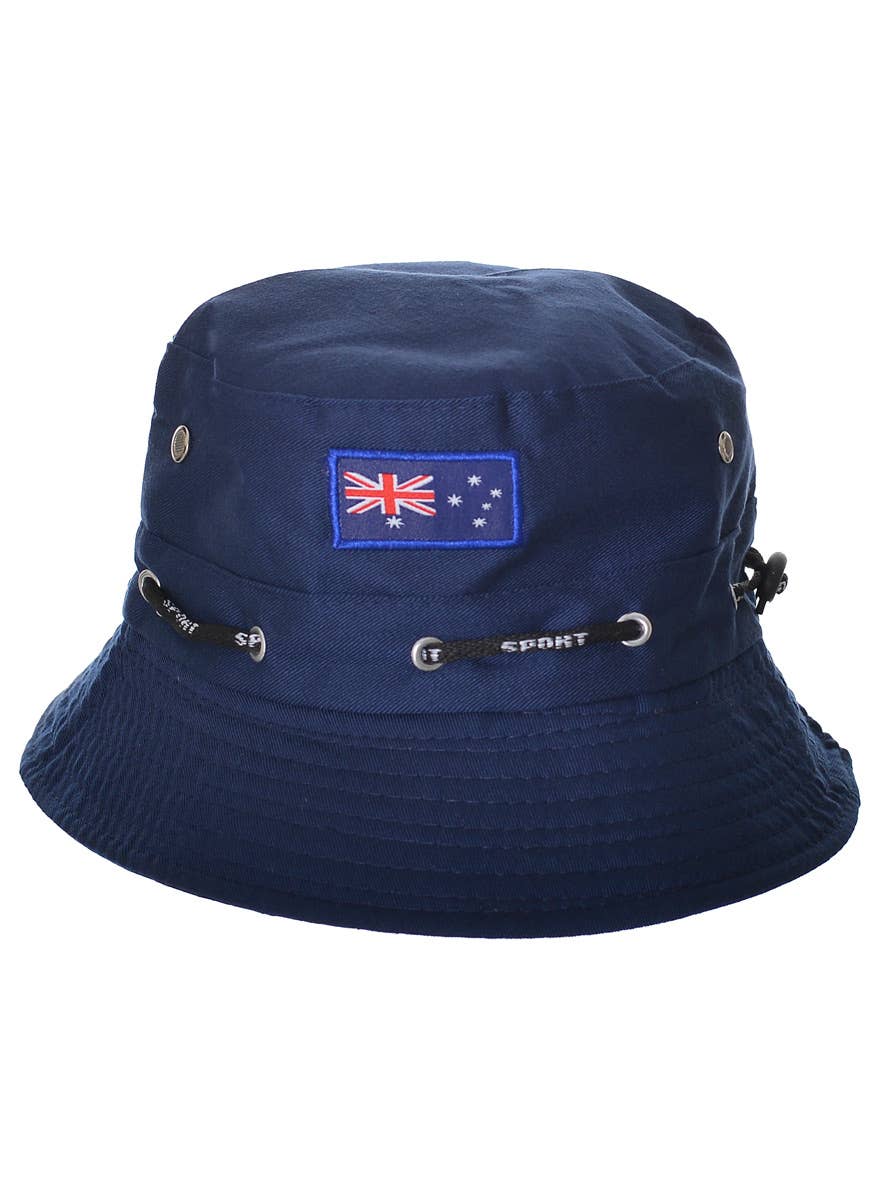 Aussie Flag Navy Blue Australia Day Bucket Hat