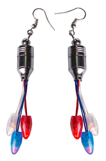 Red, White and Blue Australia Day Light Up Earrings