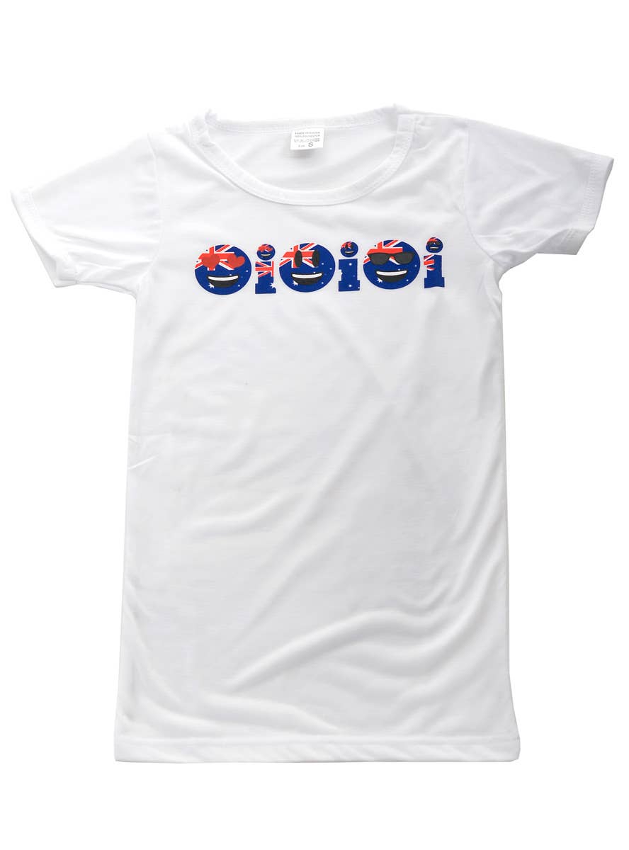 Kids Aussie Flag Oi Oi Oi Australia Day T-shirt