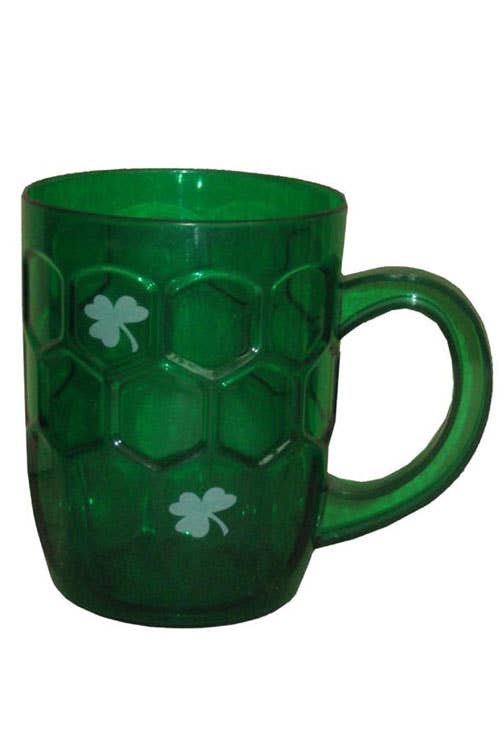 Plastic Green St Patty's Day Beer Cup Front View