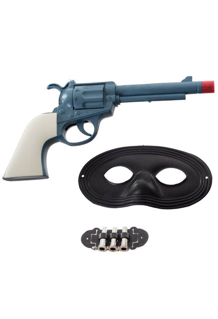 Cowboy Bandit Gun and Mask Set View 1