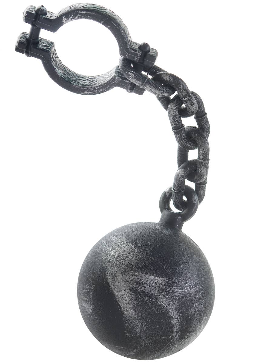 Ankle Silver Iron Look Ball and Chain Accessory