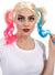 Womens Blonde Harley Quinn Wig with Pink and Blue Tips