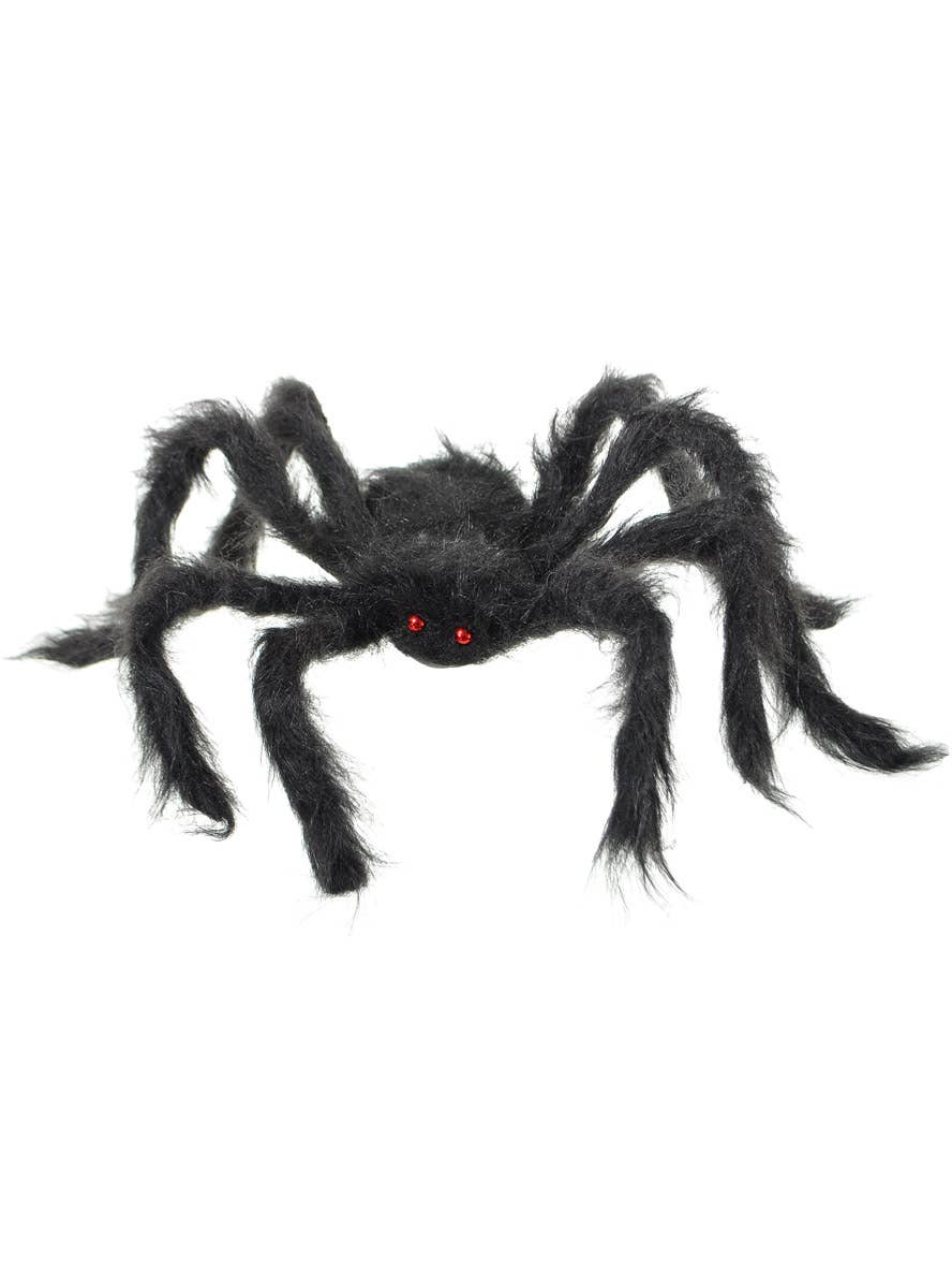 Image of Fluffy Black Small Fake Spider Halloween Decoration - Main Image