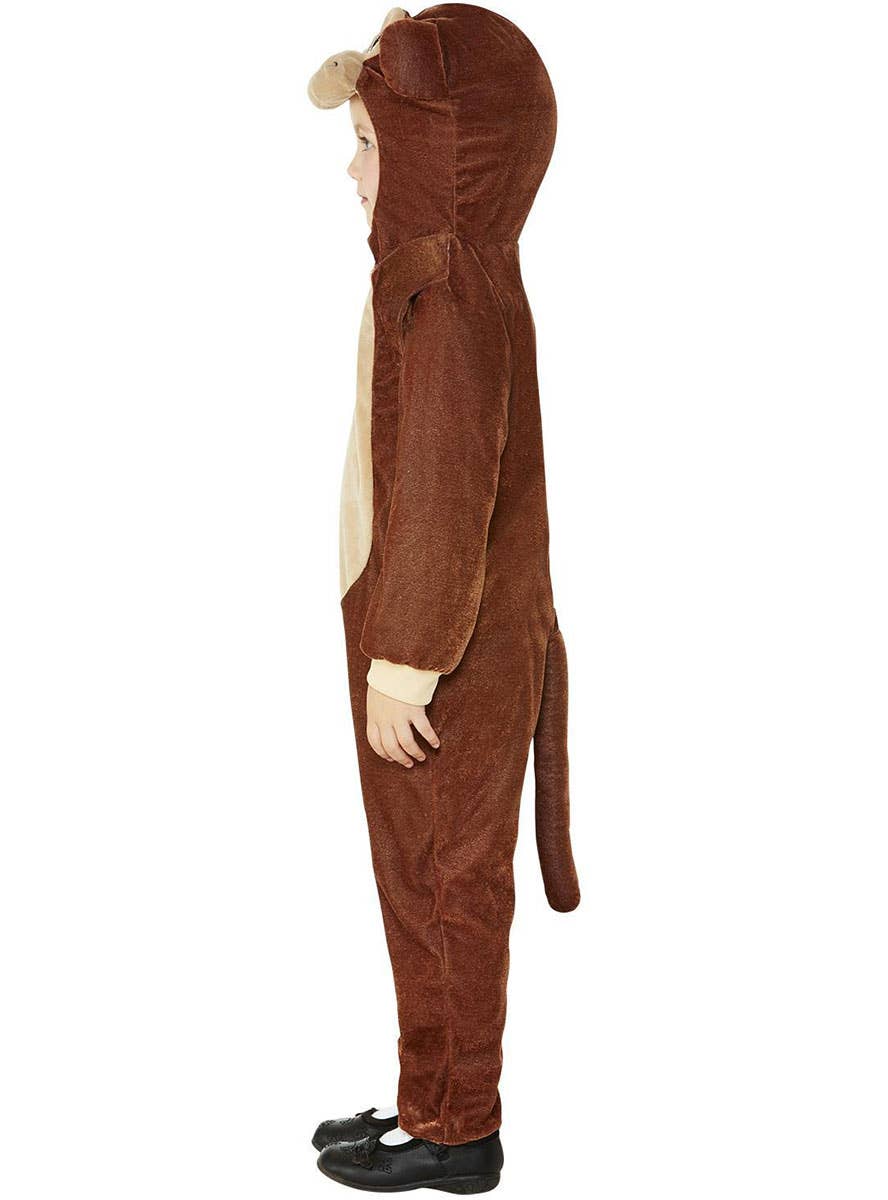Image of Cute Little Monkey Toddler Onesie Costume - Side Image