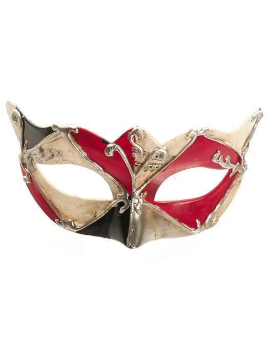 Antique Red Venetian Mask For Men Masquerade Ball Mask - Mask Image