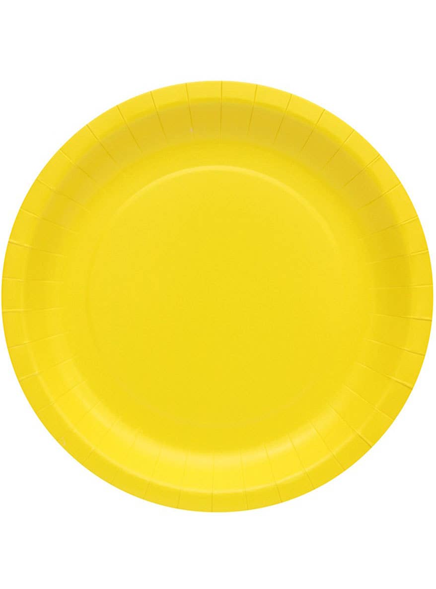 Image of Dandelion Yellow 20 Pack 23cm Round Paper Plates