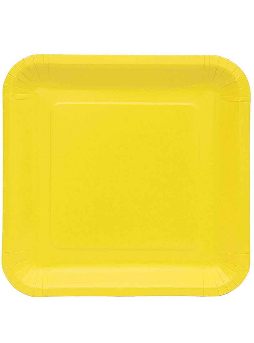 Image of Dandelion Yellow 20 Pack 23cm Square Paper Plates