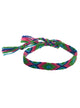 Image of Braided Green and Purple 1970's Hippie Costume Bracelet