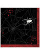 Image of Dark Manor Spider Web Print 16 Pack Halloween Napkins