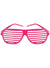 Image of Retro 80's Dark Pink Shutter Shades Costume Glasses