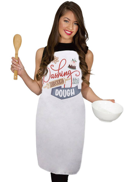 Image of Dashing Through The Dough Funny Christmas Apron