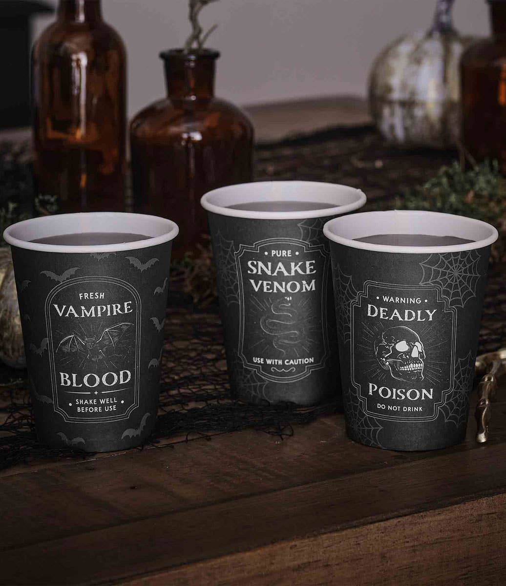 Image of Deadly Soiree 8 Pack Paper Halloween Cups - Alternate Image