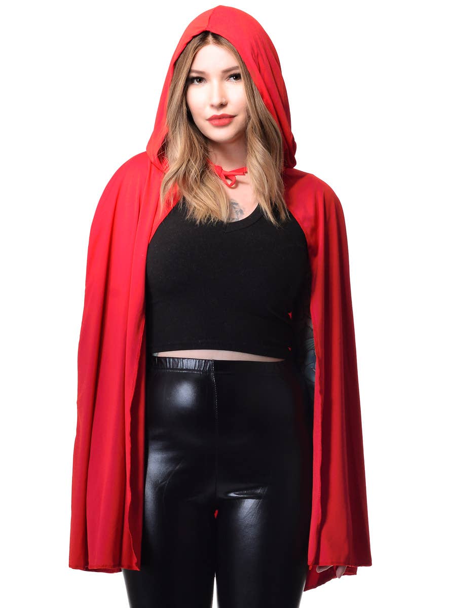 Image of Little Red Riding Hood Adult's Costume Cape - Close View