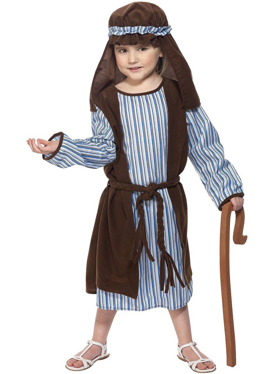 Image of Nativity Shepherd Deluxe Boys Biblical Costume - Alternate Front View