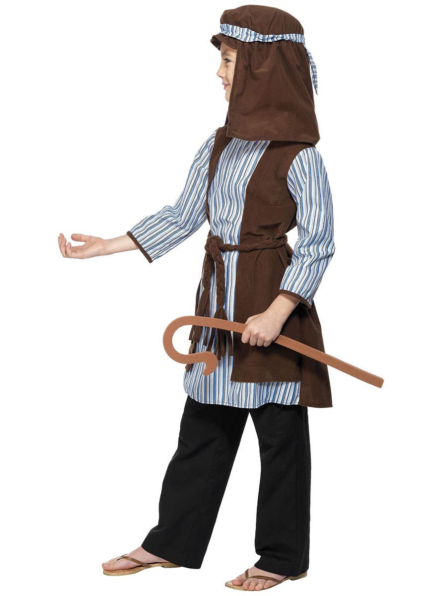 Image of Nativity Shepherd Deluxe Boys Biblical Costume - Side View