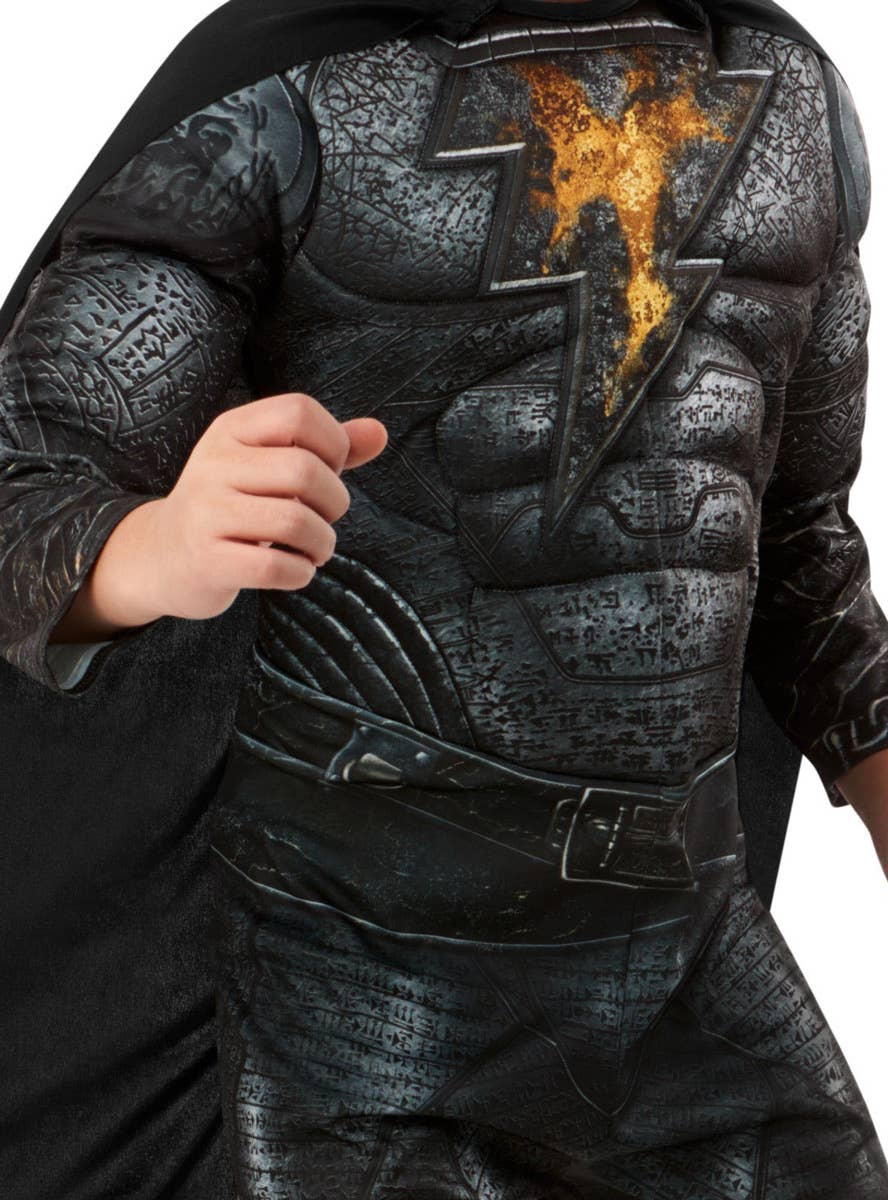 Image of Muscle Chest Boy's Black Adam Superhero Costume - Close Image