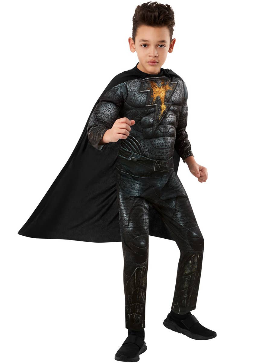 Image of Muscle Chest Boy's Black Adam Superhero Costume - Main Image