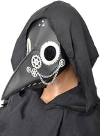 Image of Steampunk Plague Doctor Deluxe Black Halloween Mask - Main Image