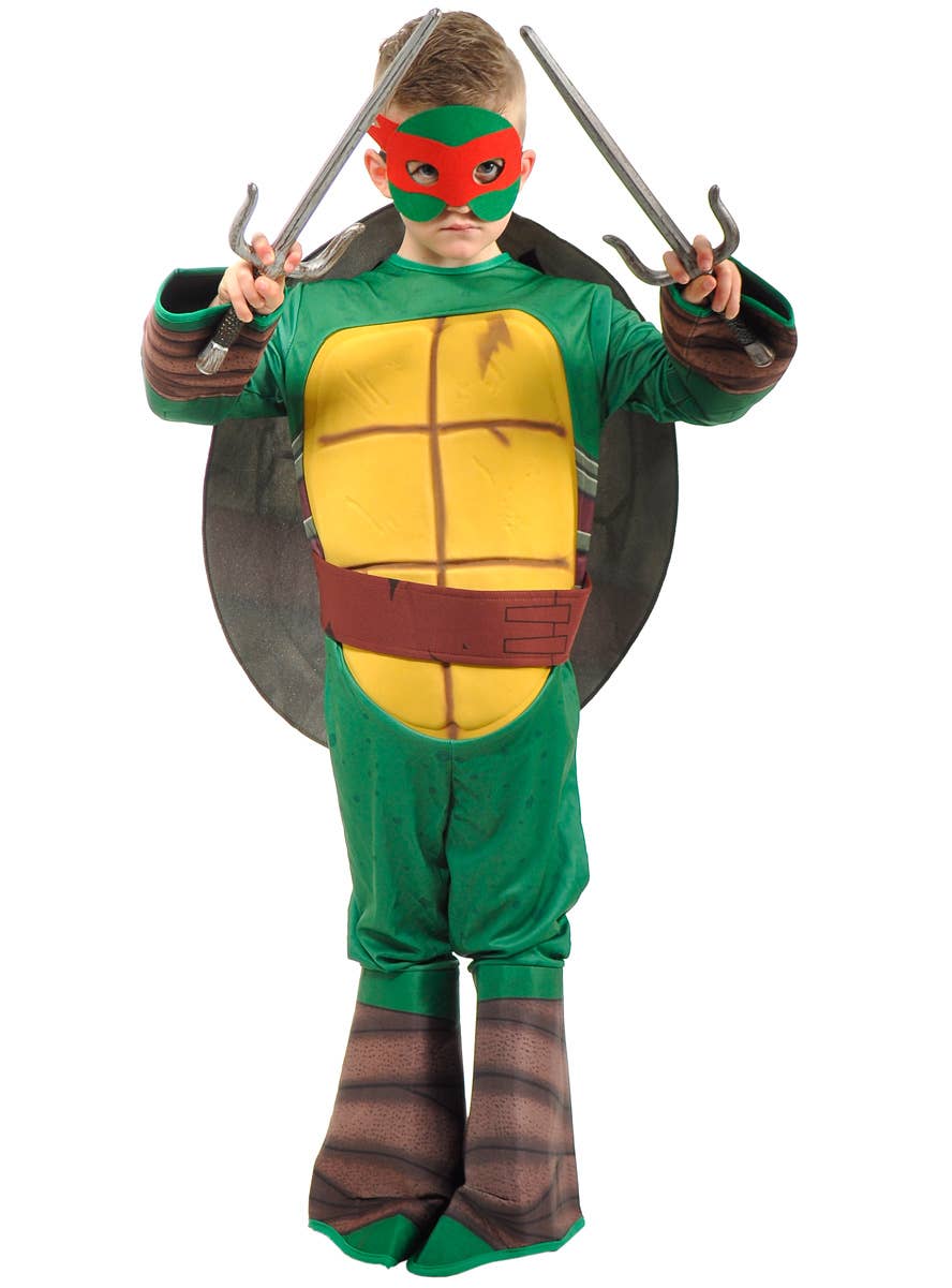 Image of Karate Turtle Boys Red Mask Dress Up Costume - Alternate Image 2