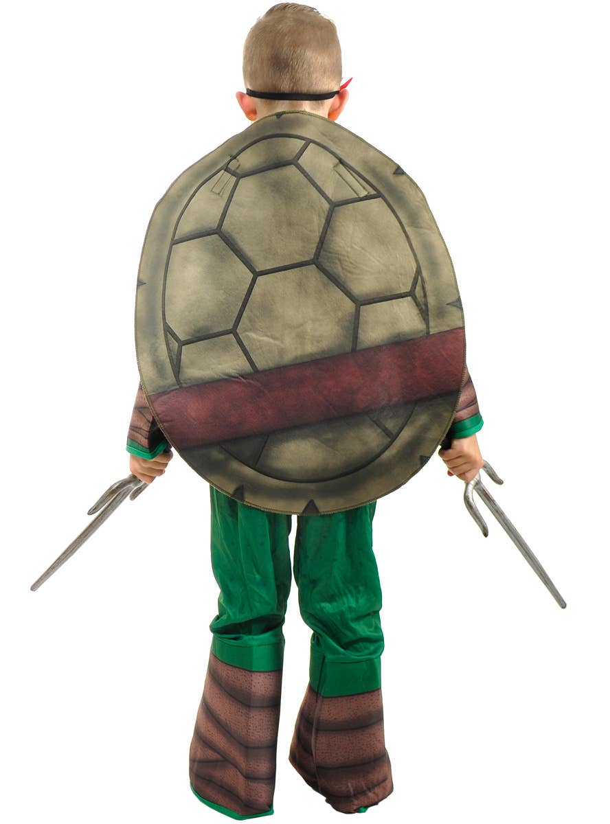 Image of Karate Turtle Boys Red Mask Dress Up Costume - Back Image