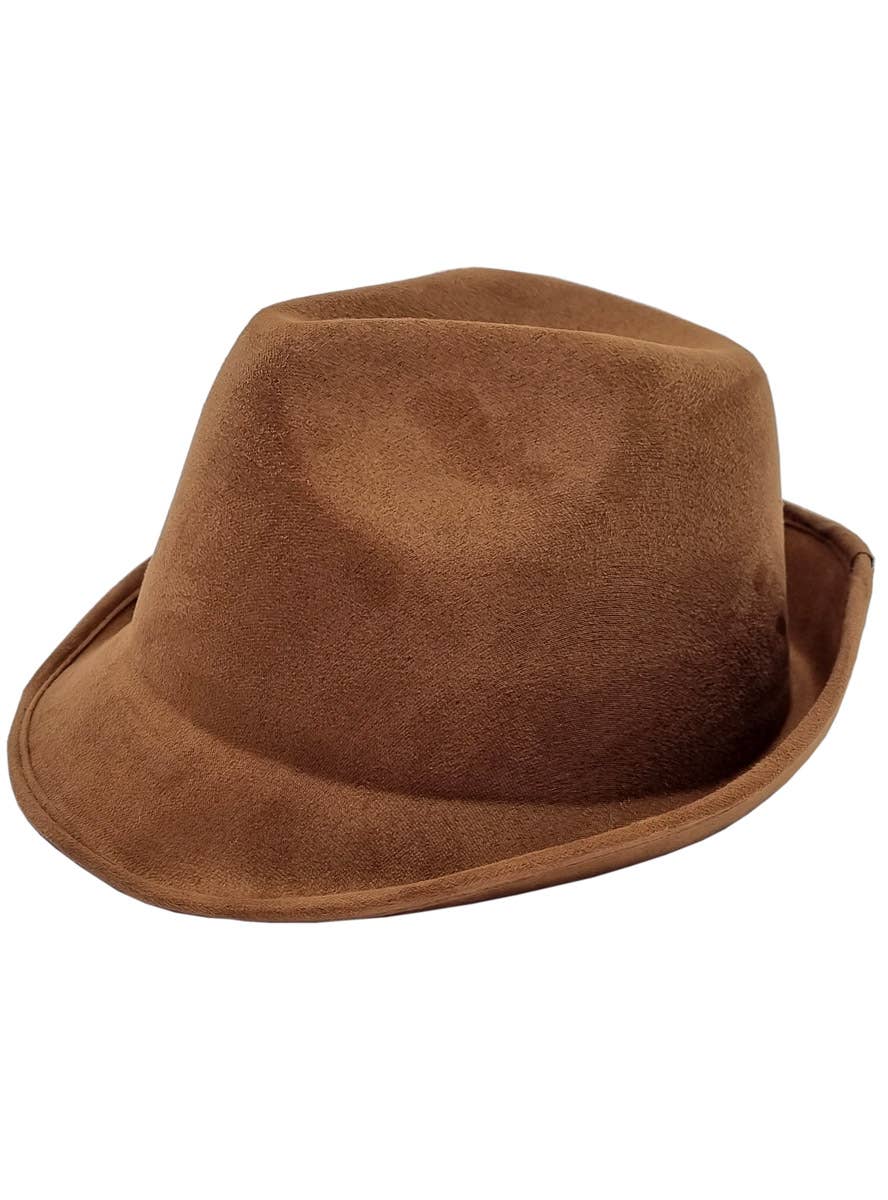 Image of Deluxe Bavarian Brown Faux Suede Oktoberfest Costume Hat