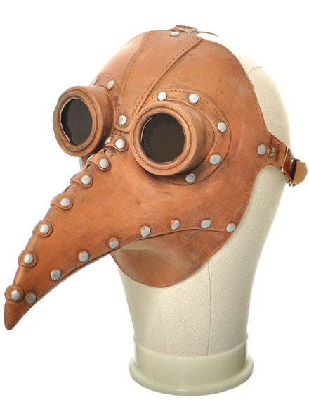 Image of Deluxe Brown Steampunk Plague Doctor Costume Mask