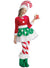 Image of Candy Cane Elf Princess Girl's Deluxe Christmas Costume - Front View