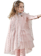 Image of Magical Starry Blush Pink Girls Deluxe Cape - Main Image
