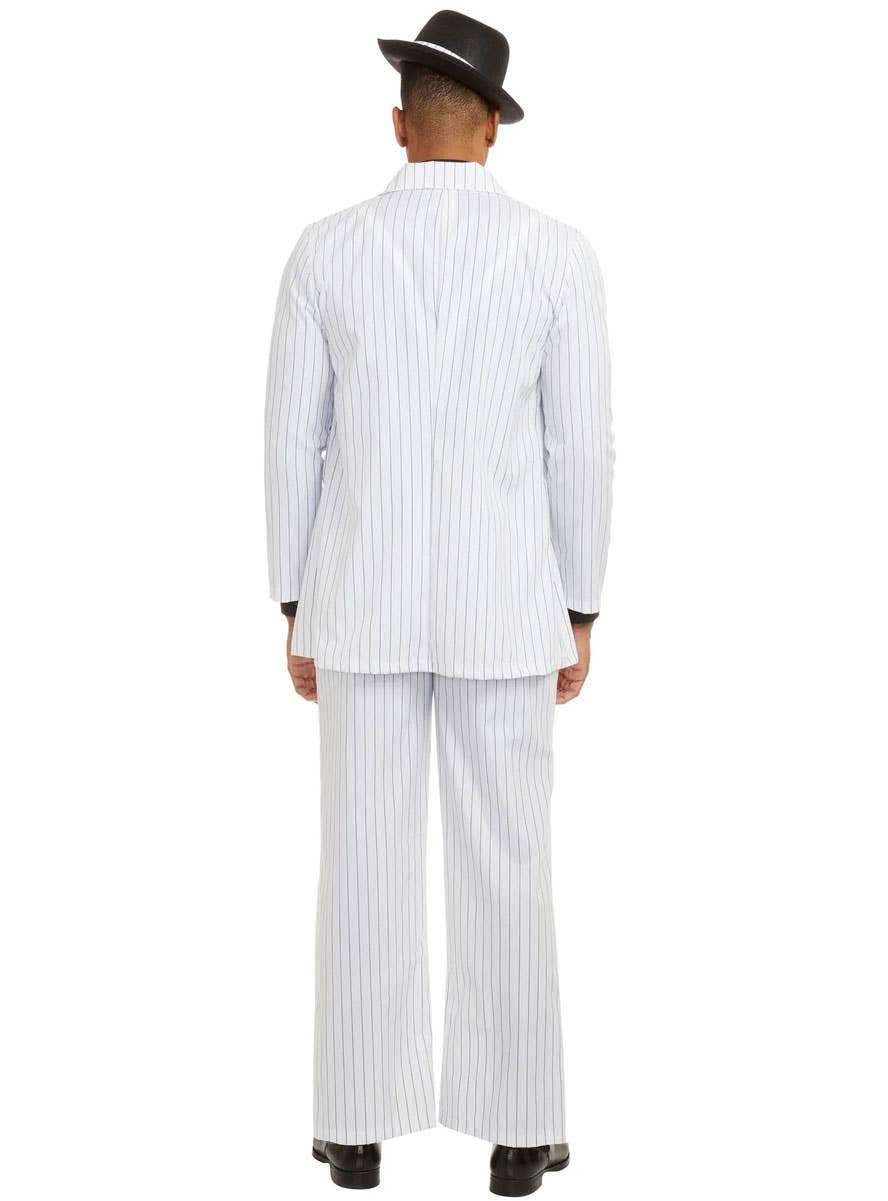 Image of Zoot Suit Riot Men's White 1940's Gangster Costume - Back View