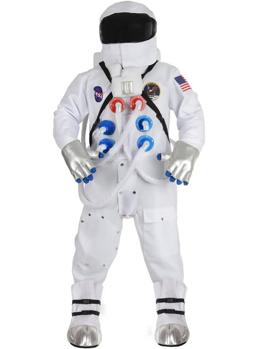 Image of Deluxe White Space Astronaut Mens Costume - Front View