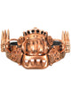 Image of Deluxe Bronze Steampunk Half Face Costume Mask - Main Image