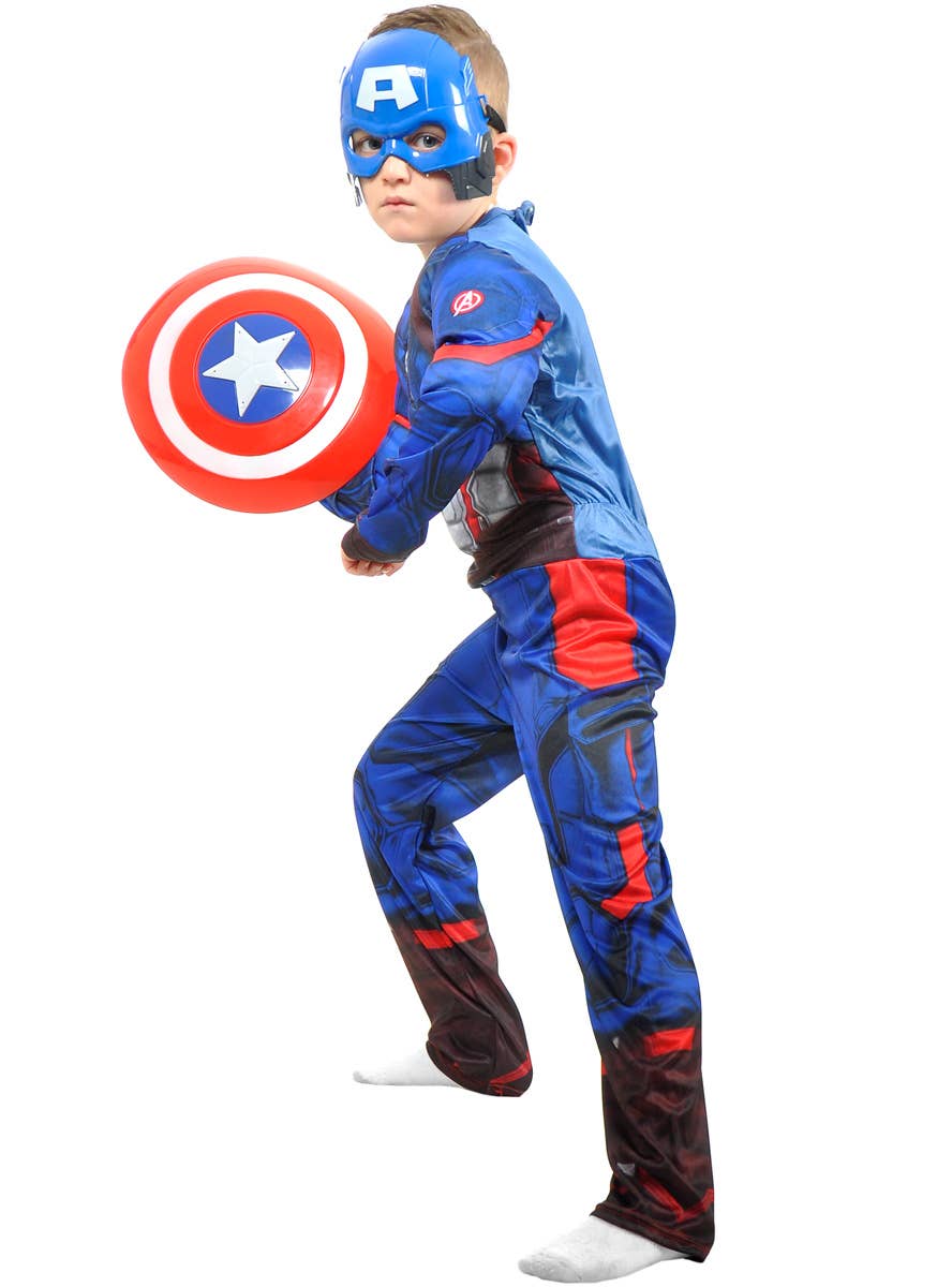 Image of Deluxe Boy's America Man Superhero Costume - Alternate Image 1